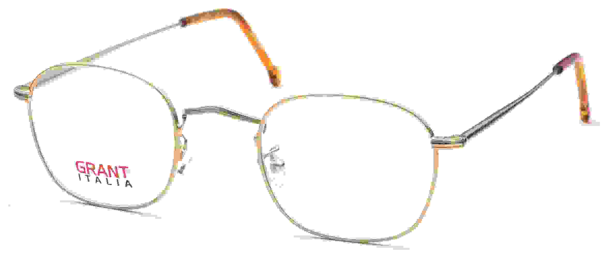 Grant Italia 10 eyeglasses are designed for men and women featuring spring hinges and skull temples. The Grant Italia 10 eyeglasses model is made of metal and manufactured in Italy.